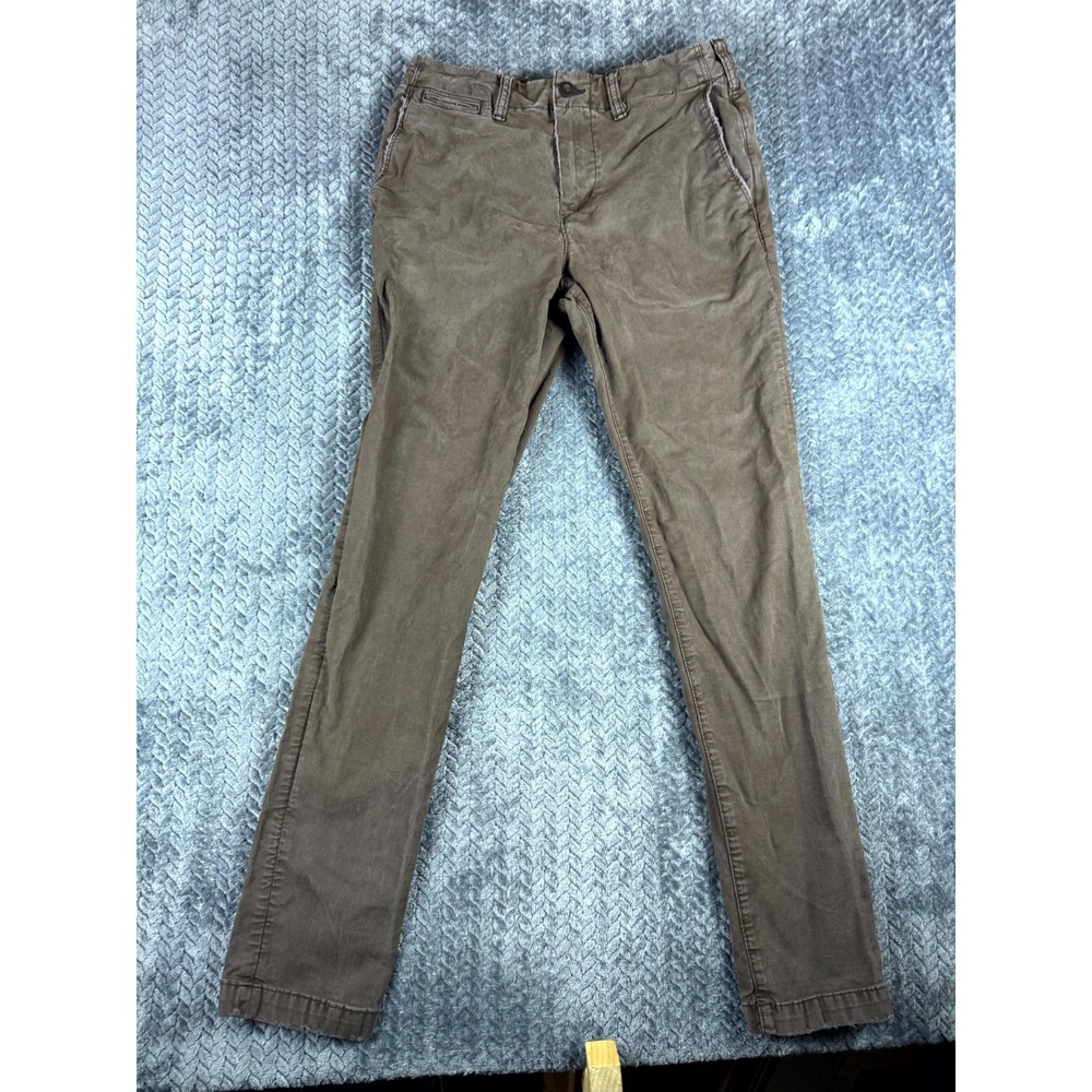 American Eagle Outfitter Chino Pants Mens 30x34 Brown Stretch Flex Straight Leg